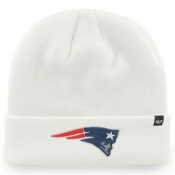 Discount ❤️ Unbranded Men's '47 White New England Patriots Secondary Basic Cuffed Knit Hat 🥰