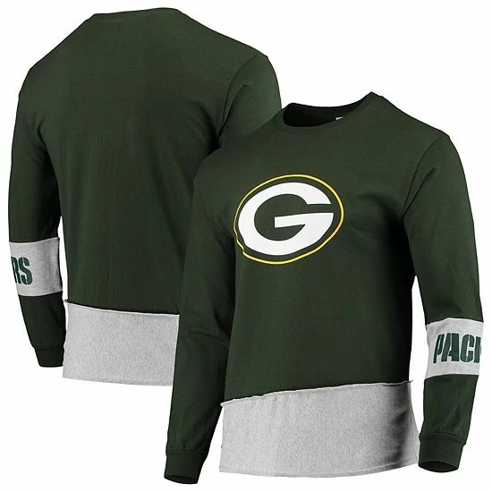 Best reviews of ๐คฉ Unbranded Men's Refried Apparel Green/Gray Green Bay Packers Sustainable Upcycled Angle Long Sleeve T-Shirt ๐ - Image 2