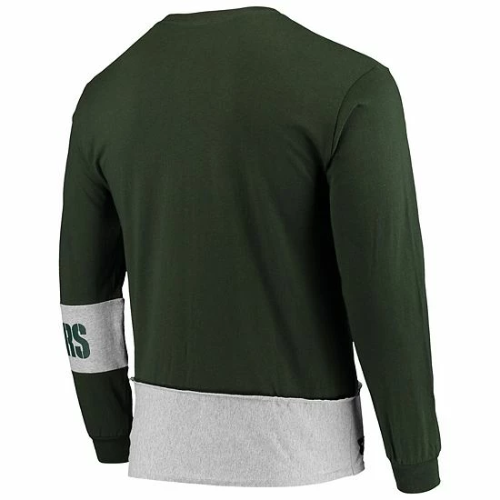 Best reviews of ๐คฉ Unbranded Men's Refried Apparel Green/Gray Green Bay Packers Sustainable Upcycled Angle Long Sleeve T-Shirt ๐ - Image 4
