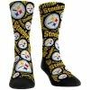 Top 10 🔔 Unbranded Youth Rock Em 🧦 Socks Pittsburgh Steelers Team Logo Sketch Crew 🧦 Socks 🥰