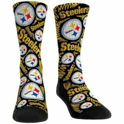 Top 10 🔔 Unbranded Youth Rock Em 🧦 Socks Pittsburgh Steelers Team Logo Sketch Crew 🧦 Socks 🥰