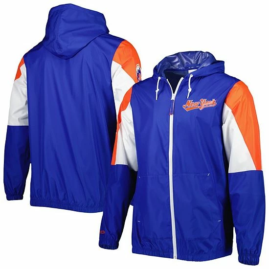 Wholesale ⌛ Unbranded Men's Mitchell & Ness Royal New York Mets Throw It Back Full-Zip Windbreaker Jacket 😍 - Image 2
