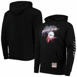 Best deal 😀 Unbranded Men's Mitchell & Ness Black Philadelphia 76ers Hardwood Classics Hyper Hoops Pullover Hoodie 🤩