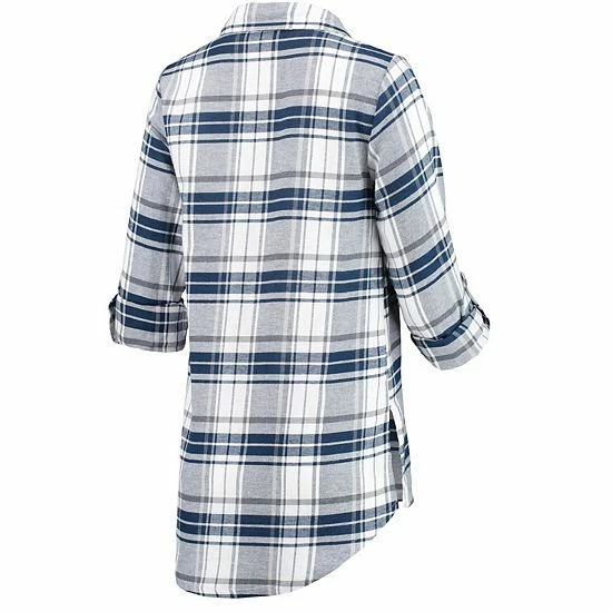 Cheapest 🧨 Unbranded 👩 Women's Concepts Sport Navy/Gray New York Yankees Accolade Flannel Nightshirt ✨ - Image 4