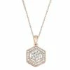 Coupon 😀 Unbranded 10k Rose Gold 1/3 Carat T.W. Diamond Medallion Necklace 🌟