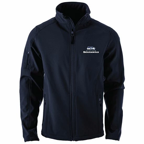 Outlet ๐งจ Unbranded Men's Dunbrooke Navy Seattle Seahawks Sonoma Softshell Full-Zip Jacket ๐