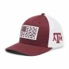 Deals 🥰 Unbranded Men's Columbia Maroon Texas A&M Aggies PFG Tonal Fish Flag Flex Hat 😍