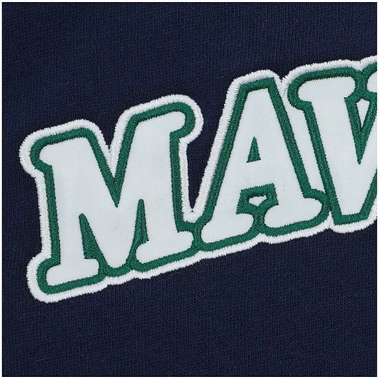 Promo 🥰 Unbranded Men's Mitchell & Ness Navy Dallas Mavericks Perfect Season Fleece Pullover Sweatshirt 😉 - Image 5