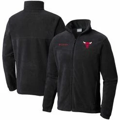 Promo 🤩 Unbranded Men's Columbia Black Chicago Bulls Big & Tall Steens Mountain 2.0 Full-Zip Jacket ⌛