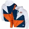 Flash Sale 👍 Unbranded Men's NFL X Staple Orange Chicago Bears All Over Print Quarter-Zip Pullover Jacket 🥰