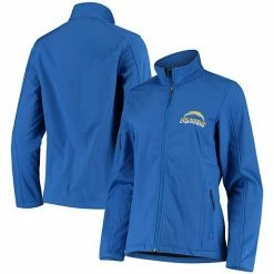 Coupon 😍 Unbranded 👩 Women's Royal Los Angeles Chargers Full-Zip Sonoma Softshell Jacket ⭐