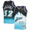 Flash Sale ⌛ Unbranded Youth Mitchell & Ness Karl Malone Black/Light Blue Utah Jazz 1996-97 Hardwood Classics Fadeaway Swingman Jersey 🛒