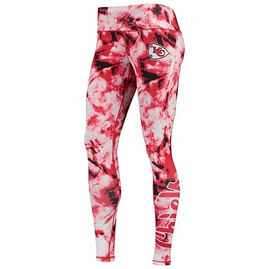 Wholesale ❤️ Unbranded 👩 Women's FOCO Red Kansas City Chiefs Tie-Dye Leggings ❤️ - Image 3