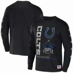 Brand new 🥰 Unbranded Men's NFL X Staple Black Indianapolis Colts World Renowned Long Sleeve T-Shirt 😍