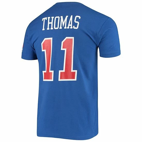 Coupon 🔔 Unbranded Men's Mitchell & Ness Isiah Thomas Blue Detroit Pistons Hardwood Classics Stitch Name & Number T-Shirt ✨ - Image 4