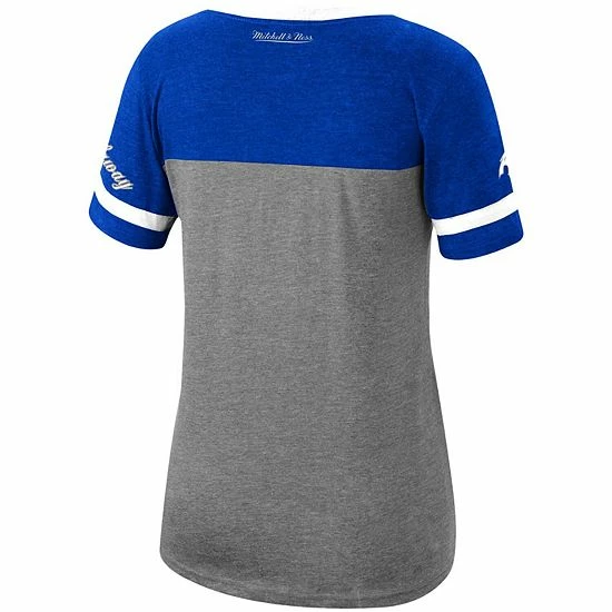 Discount 😀 Unbranded 👩 Women's Mitchell & Ness Penny Hardaway Heathered Charcoal Orlando Magic Team Captain V-Neck T-Shirt 🛒 - Image 4