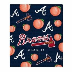 Cheapest 😍 Unbranded Atlanta Braves 60'' X 70'' Hometown Logo Fleece Blanket ✔️