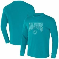 Brand new 🎉 Unbranded Men's NFL X Darius Rucker Collection By Fanatics Aqua Miami Dolphins Long Sleeve Thermal T-Shirt ✔️