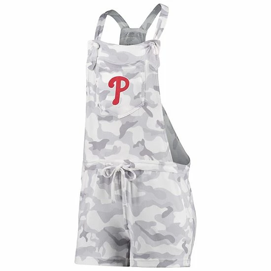 Cheapest ๐ Unbranded ๐ฉ Women's Concepts Sport Gray Philadelphia Phillies Camo Overall Romper ๐ - Image 3