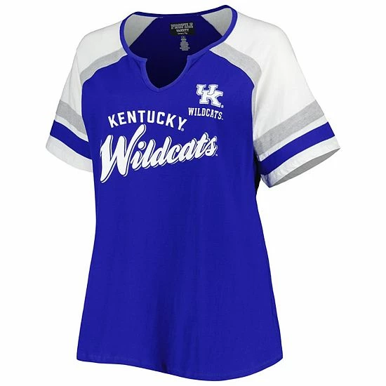 Top 10 🌟 Unbranded 👩 Women's Royal Kentucky Wildcats Plus Size Arch Raglan Notch Neck T-Shirt 🔔 - Image 3
