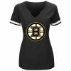 Coupon 😍 Unbranded 👩 Women's Black Boston Bruins Plus Size Notch Neck T-Shirt 🧨