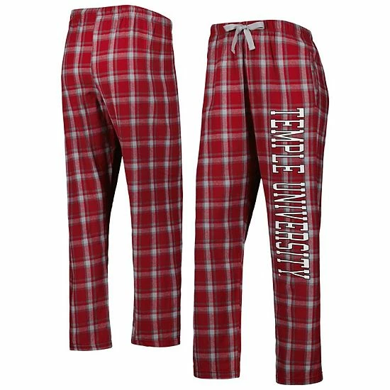 Hot Sale 🥰 Unbranded 👩 Women's Red/White Temple Owls Haley Flannel Sleep Pants ⌛