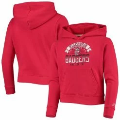 Buy 👏 Unbranded Youth League Collegiate Wear Red Wisconsin Badgers Essential Pullover Hoodie ⌛