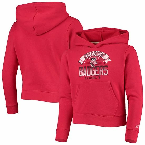 Buy ๐ Unbranded Youth League Collegiate Wear Red Wisconsin Badgers Essential Pullover Hoodie โ