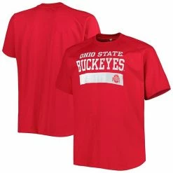 Best Sale 🤩 Unbranded Men's Scarlet Ohio State Buckeyes Big & Tall Raglan T-Shirt 🥰