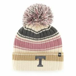 Best Sale ⭐ Unbranded 👩 Women's '47 Cream Tennessee Volunteers Daphne Cuffed Knit Hat With Pom ✨