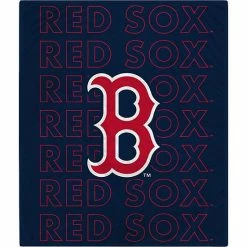 Promo ❤️ Unbranded Boston Red Sox 60" X 70" Echo Wordmark Plush Blanket 🔥