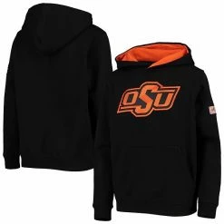 Outlet 🌟 Unbranded Youth Black Oklahoma State Cowboys Big Logo Pullover Hoodie 💯