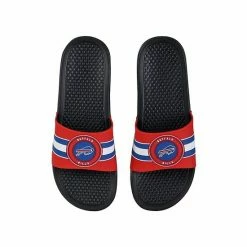 Budget 🧨 Unbranded FOCO Buffalo Bills Stripe Raised Slide 🩴 Sandals ⭐