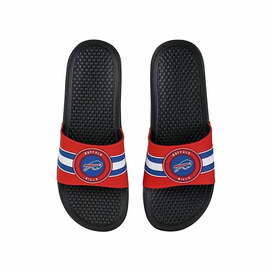 Budget 🧨 Unbranded FOCO Buffalo Bills Stripe Raised Slide 🩴 Sandals ⭐ - Image 2