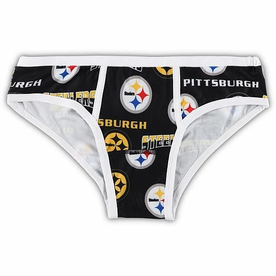 New 🌟 Unbranded 👩 Women's Concepts Sport Black Pittsburgh Steelers Breakthrough Allover Print Knit Panties 😉 - Image 2