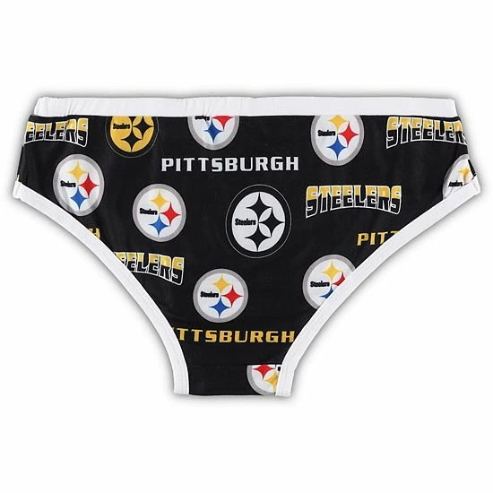 New 🌟 Unbranded 👩 Women's Concepts Sport Black Pittsburgh Steelers Breakthrough Allover Print Knit Panties 😉 - Image 3