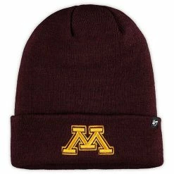 Promo ⭐ Unbranded Men's '47 Maroon Minnesota Golden Gophers Raised Cuffed Knit Hat 😀