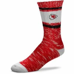 Wholesale 😀 Unbranded 👩 Women's For Bare Feet Kansas City Chiefs Alpine Stripes Crew 🧦 Socks ⌛