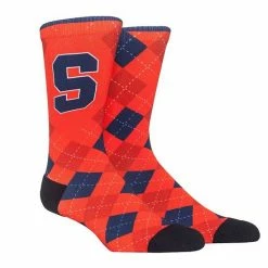 Flash Sale ❤️ Unbranded Men's Rock Em 🧦 Socks Syracuse Orange HyperOptic Argyle 👗 Dress 🧦 Socks ⭐