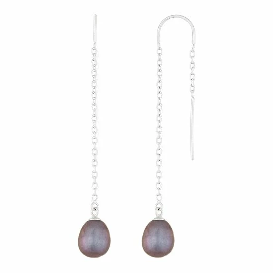 Promo ✨ Unbranded Sterling Silver Freshwater Cultured Pearl Threader Earrings Gray ❤️ - Image 6