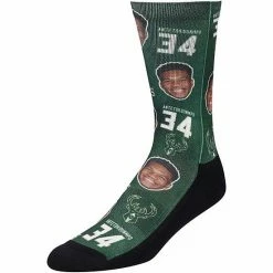 Best reviews of 🤩 Unbranded Men's Rock Em 🧦 Socks Giannis Antetokounmpo Milwaukee Bucks Allover Print Crew 🧦 Socks 🔥