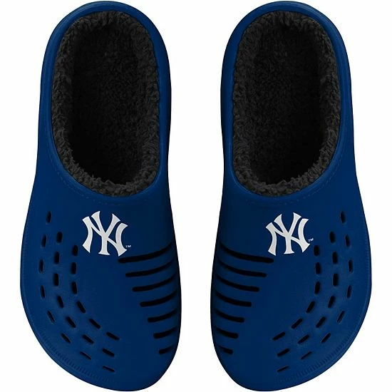 Cheap 😍 Unbranded Men's FOCO New York Yankees Big Logo Sherpa-Lined Clog Slippers 💯