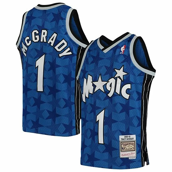 Wholesale ✔️ Unbranded Youth Mitchell & Ness Tracy McGrady Blue Orlando Magic Swingman Throwback Jersey ✨ - Image 2