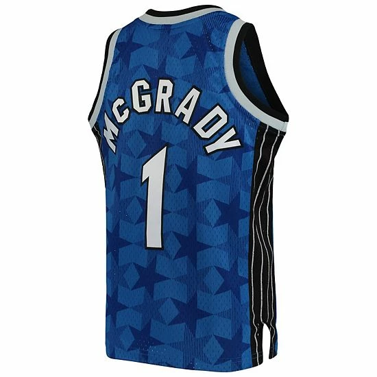 Wholesale ✔️ Unbranded Youth Mitchell & Ness Tracy McGrady Blue Orlando Magic Swingman Throwback Jersey ✨ - Image 4