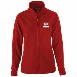 Hot Sale 🎁 Unbranded 👩 Women's Red Kansas City Chiefs Full-Zip Sonoma Softshell Jacket ❤️