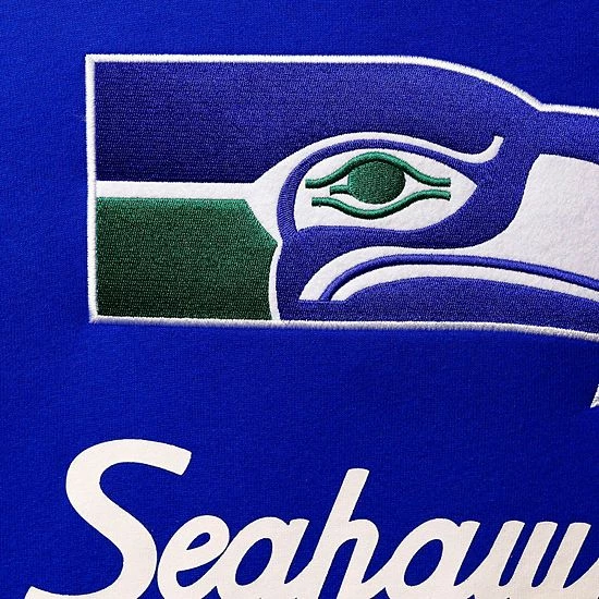 Best reviews of ๐ Unbranded Men's Mitchell & Ness Royal Seattle Seahawks Home Advantage Raglan Short Sleeve Pullover Hoodie ๐ - Image 4