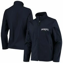 Best Sale 😍 Unbranded 👩 Women's Navy New England Patriots Full-Zip Sonoma Softshell Jacket 😉