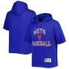 Flash Sale 🎁 Unbranded Men's Mitchell & Ness Royal New York Mets Cooperstown Collection Washed Fleece Pullover Short Sleeve Hoodie 😍