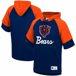 Best Pirce 🤩 Unbranded Men's Mitchell & Ness Navy Chicago Bears Home Advantage Raglan Short Sleeve Pullover Hoodie 👍