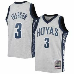 Best deal ❤️ Unbranded Men's Mitchell & Ness Allen Iverson Gray Georgetown Hoyas 1995-96 Replica Swingman Jersey 🤩